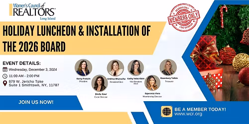 Celebrate the 2026 Board Installation at Our Holiday Luncheon