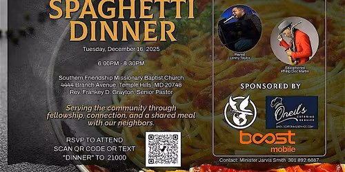 Free Community Spaghetti Dinner