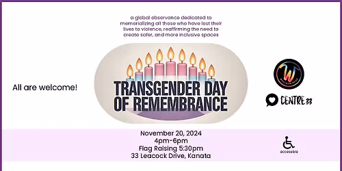 Transgender Day of Remembrance 2025 by Centre33 & West Side Pride