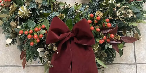 Christmas wreath making