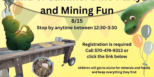 End of Summer Dino Party and Mining Fun