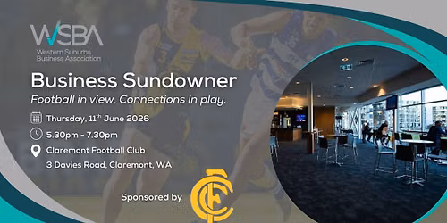 WSBA Business Sundowner Sponsored by The Claremont Football Club