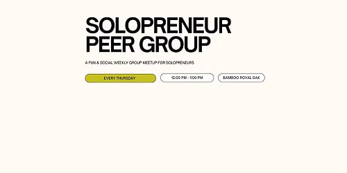 Solopreneur Peer Group