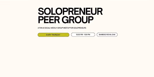 Solopreneur Peer Group