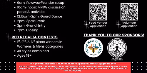 2nd Annual MMIW Benefit Powwow