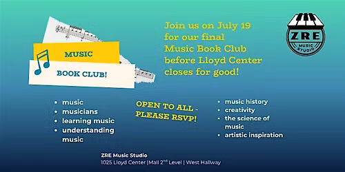 FINAL Music Book Club at Lloyd Center