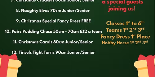 Christmas showjumping competition at West Moor EC 