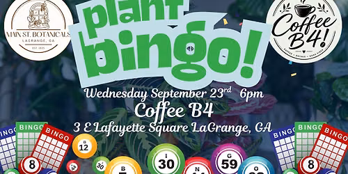 Plant Bingo Night at Coffee B4