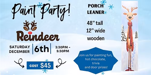 Reindeer Wooden Porch Leaner