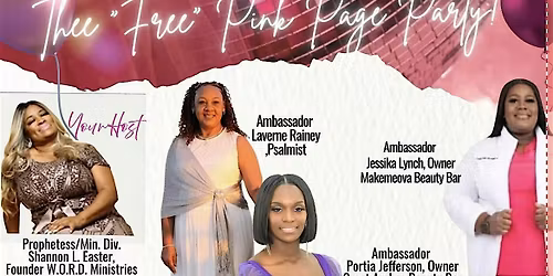 Women of Royalty and Destiny presents  their Pink Page Party Ministry Event
