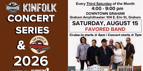 Kinfolk Concert and Cruise-in: Favored Band