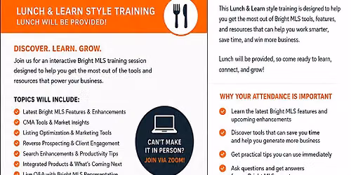 Bright MLS Office Training & Lunch & Learn