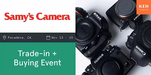 Sell your camera gear (free event) at Samy's Camera Pasadena