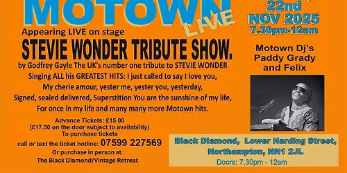 Motown Live - With Stevie Wonder Tribute Show