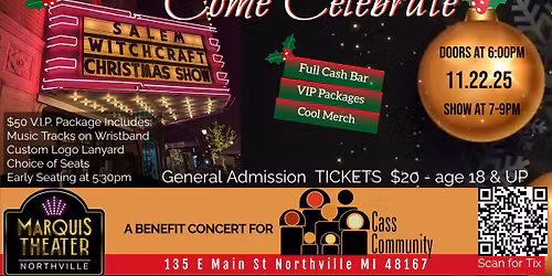 Salem Witchcraft Benefit Christmas Concert