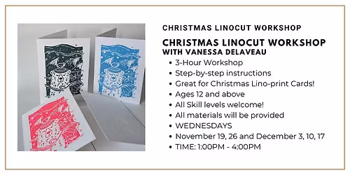 Christmas Linocut Workshop with Vanessa Delaveau