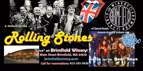 Rolling Stones & CCR tributes, 19th Nervous Breakdown w\/Kelly & the Poor Boys at Brimfield Winery