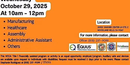 October  29, 2025 Job Fair