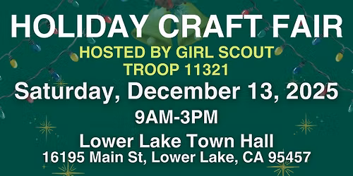 Holiday Craft Fair Hosted by Girl Scout Troop 11321