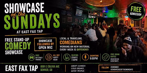 Free Weekly Stand-Up Comedy Show in Denver | Sundays at East Fax Tap