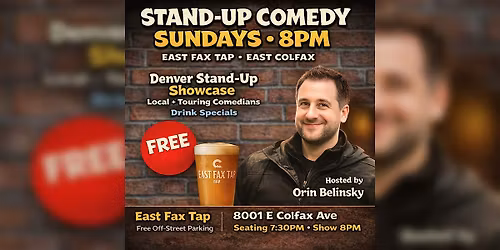 Free Weekly Stand-Up Comedy Show in Denver | Sundays at East Fax Tap