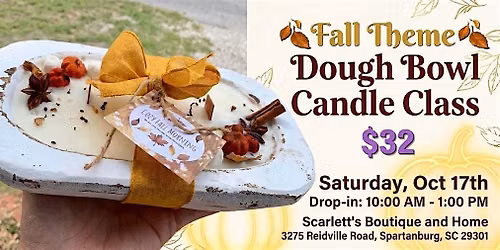 Fall Dough Bowl Candle Class