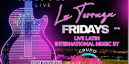La Terraza Latin International Party Live Music by MIAMI MUSIC Fri Nov 7th