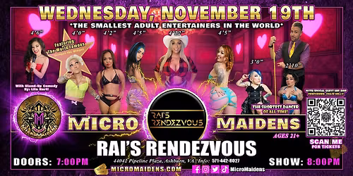 Ashburn, VA - Micro Maidens: Dwarf Dancers @Rai's Rendezvous - Wednesday!