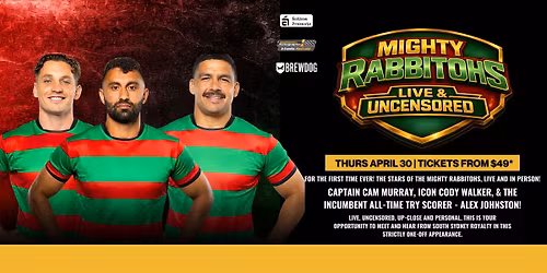 Mighty Rabbitohs ft Murray, Walker & Johnston at Brewdog South Eveleigh!