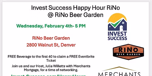 Invest Success Networking with Merchant Mortgage @ RiNo Beer Garden