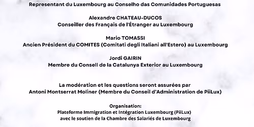 Les organismes consultatifs des communaut\u00e9s \u00e9trang\u00e8res au Luxembourg