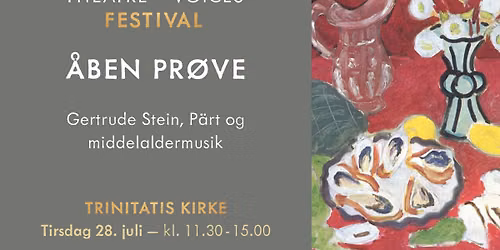 Theatre of Voices Festival - \u00e5ben pr\u00f8ve 1