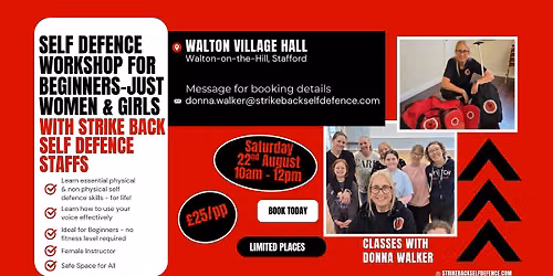 Self Defence Workshop For Beginners - Just Women & Girls
