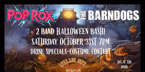 Average Joe's Halloween Bash with The Barndogs and POP ROX!