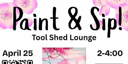 Tool Shed Paint & Sip- Cherry Trees