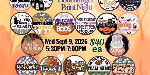 Fall\/Halloween Doorhanger Paint Night at Mr. Gatti's Pizza