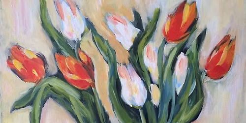 Sip and Paint \u2013 Abstract Monet Tulips