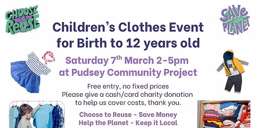 Children's Clothes Event (birth to 12yrs)