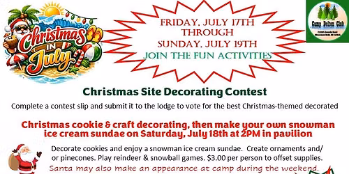 Camp Delton Club 'Christmas In July' Weekend