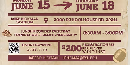 2026 Jarrod Hickman Football Camp