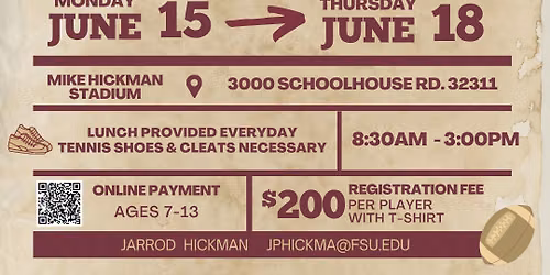 2026 Jarrod Hickman Football Camp