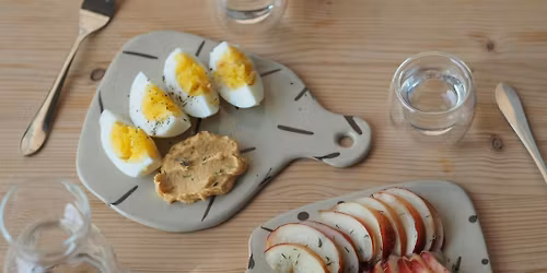 Slab inlay snack platter