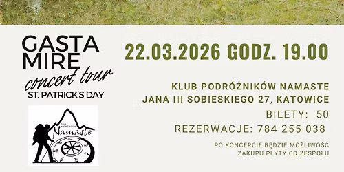 Koncert GASTA MIRE - ST. PATRICK TOUR