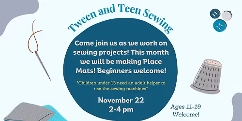 Tween & Teen Sewing