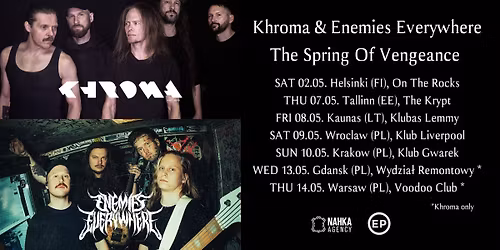Khroma, Enemies Everywhere \/\/ Klub Liverpool, Wroclaw (PL) \/\/ Sat 09.05.2026