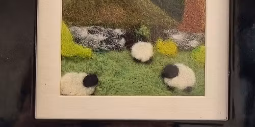 2d needle felting class at Torrington Library.