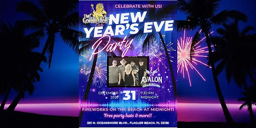 New Years Eve Celebration at Golden Lion with Avalon