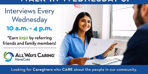 Walk in Wednesday - Open Caregiver Interviews 