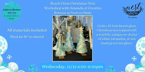 Beach Glass Christmas Tree Workshop with Amanda of Creative Retreat