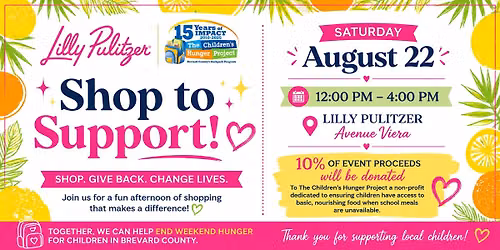 Lilly Pulitzer Shop to Support